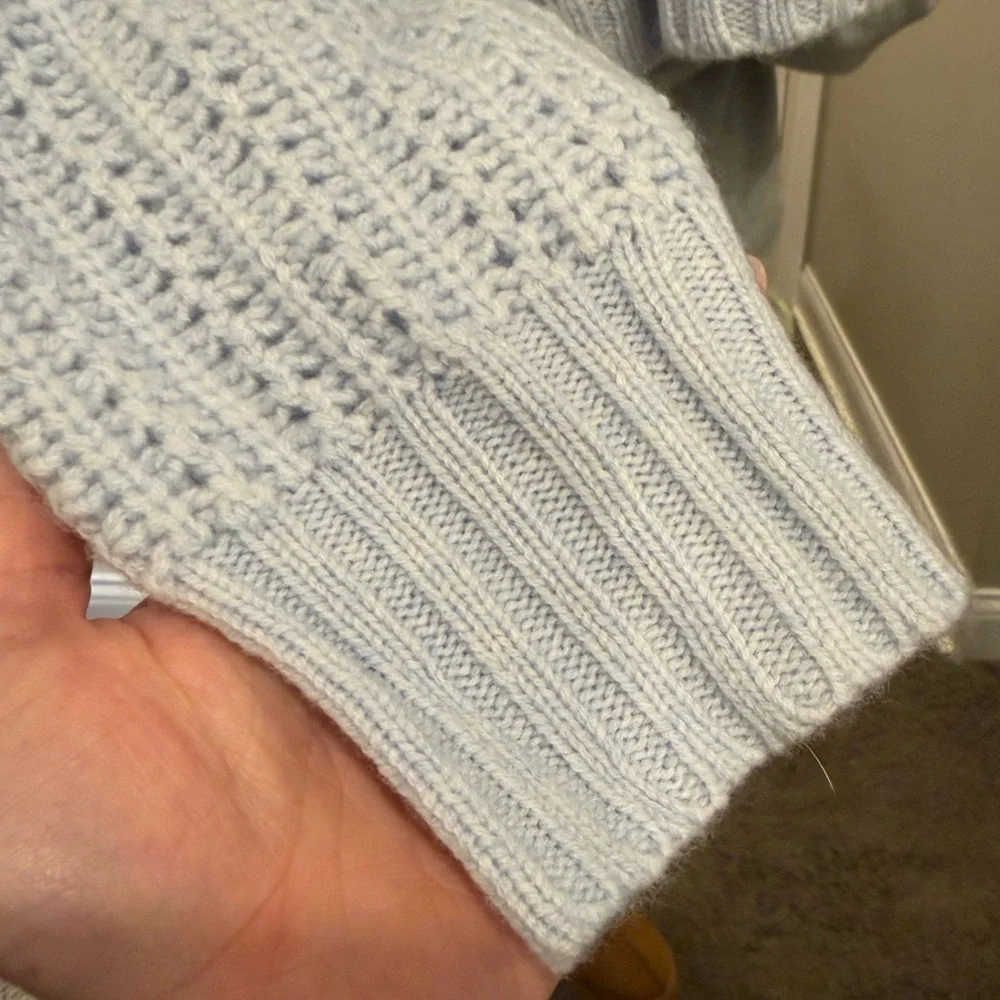 Madewell Soft Blue Cowl Neck Sweater XS - Picture 3 of 8